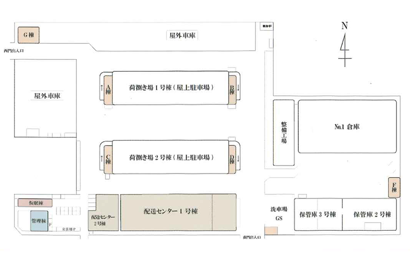 施設配置図 株式会社仙台トラックターミナル